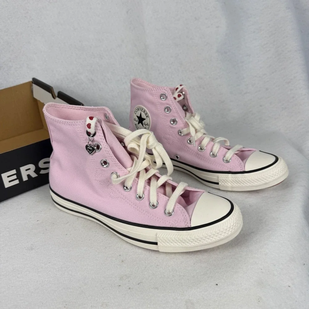 Converse Chuck Taylor All Star Womens 8.5 UK 6.5 Valentine Heart Charm Pink - Picture 5 of 15